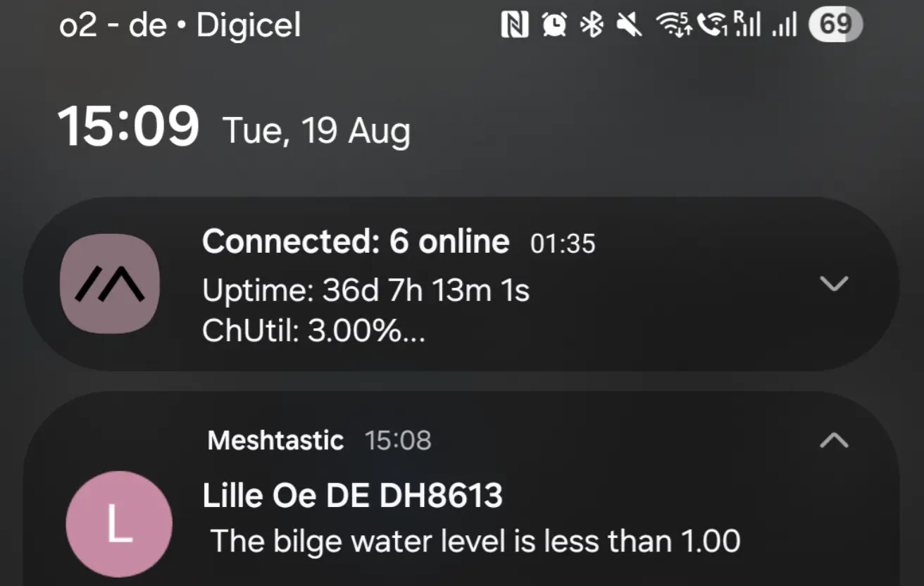 Signal K alert via Meshtastic